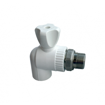 Кран шаровый PPR радиат. угл. 20 х 1/2" PREMIUM (Lammin) 50/10