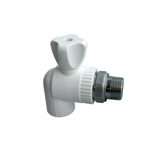 Кран шаровый PPR радиат. угл. 20 х 1/2" PREMIUM (Lammin) 50/10