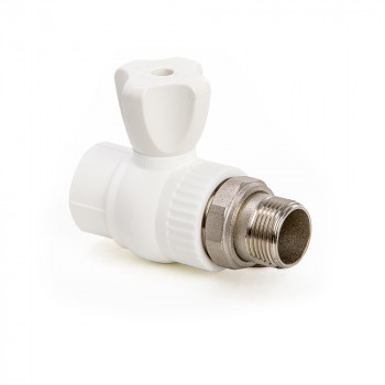 Кран шаровый PPR радиат. прям. 20 х 1/2" PREMIUM (Lammin) 50/10