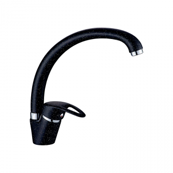 Смеситель ZOLLEN COLOR (CO71611832BL) высокий изл,цевье33мм,карт.35мм, черный