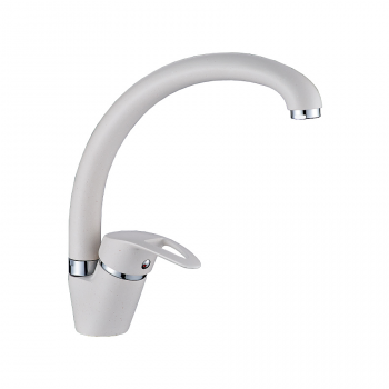 Смеситель ZOLLEN COLOR (CO71612032WH) высокий изл,цевье33мм,карт.35мм, белый